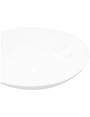 Lavello in Ceramica di Lusso Bianco Ovale 40 x 33 cm