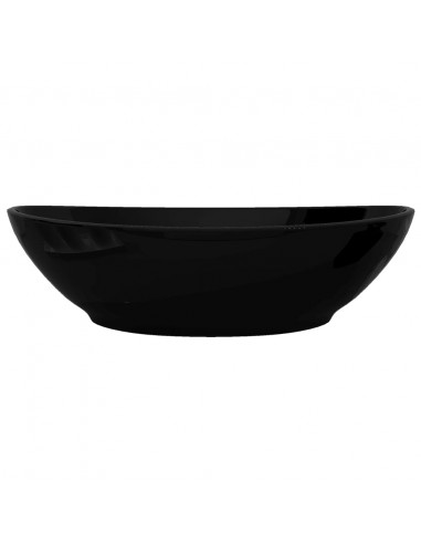 Lavello in Ceramica di Lusso Nero Ovale 40 x 33 cm