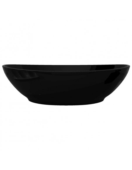Lavello in Ceramica di Lusso Nero Ovale 40 x 33 cm