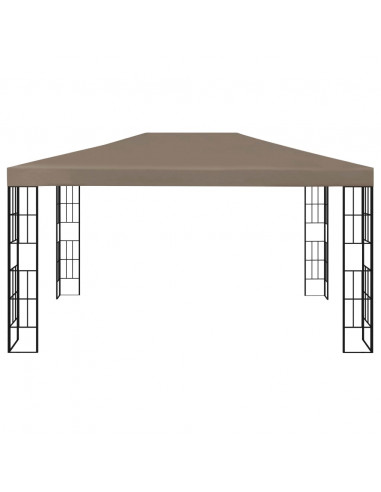 Gazebo con Luci a Stringa LED 4x3 m Grigio Talpa