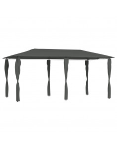 Gazebo con Montanti Rivestiti 3x6x2,6 m Antracite 160 g/m² 2
