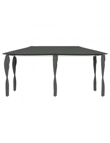 Gazebo con Montanti Rivestiti 3x6x2,6 m Antracite 160 g/m²