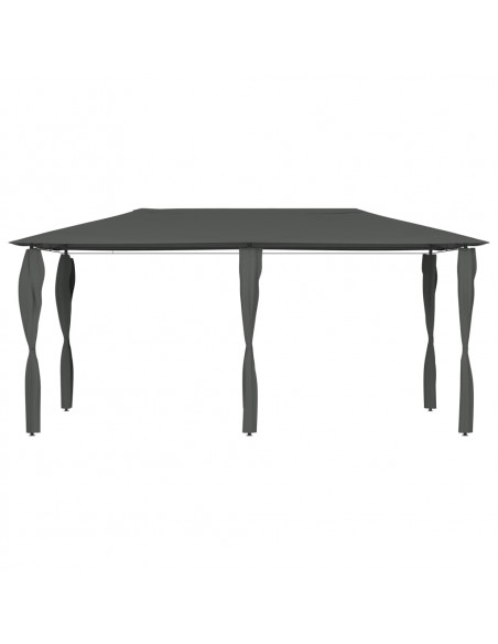 Gazebo con Montanti Rivestiti 3x6x2,6 m Antracite 160 g/m²