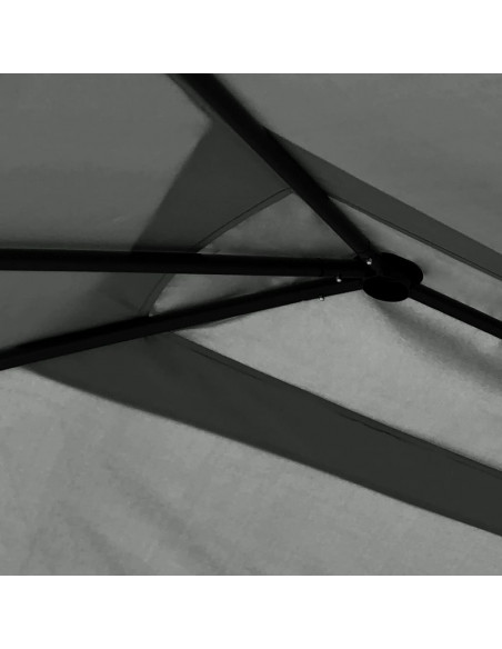 Gazebo con Montanti Rivestiti 3x6x2,6 m Antracite 160 g/m²