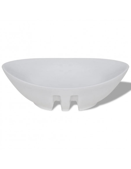 Lavello Ovale in Ceramica di Lusso con Troppopieno 59 x 38,5 cm