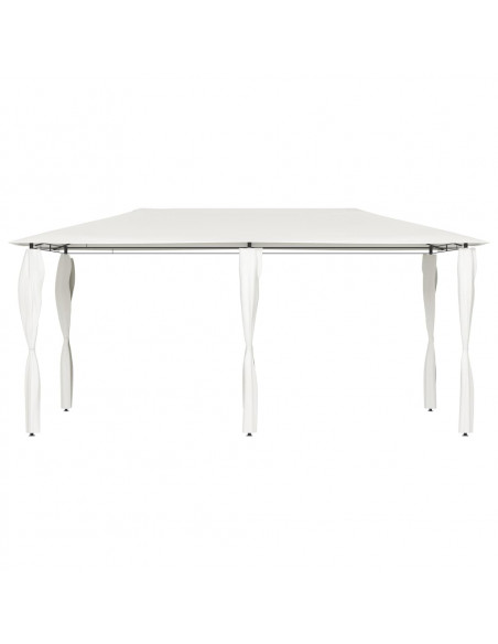 Gazebo con Montanti Rivestiti 3x6x2,6 m Crema 160 g/m²