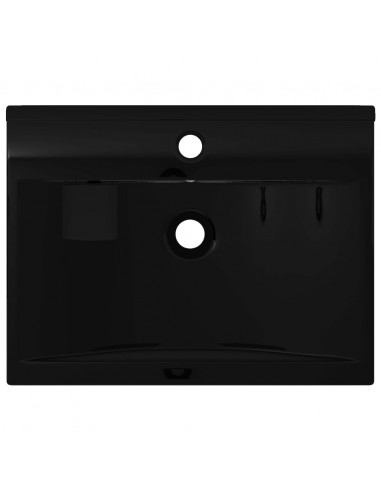 Lavello Bianco in Ceramica di Lusso con Foro Rubinetto 60x46 cm