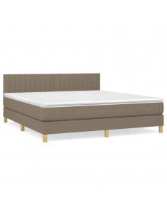 Giroletto a Molle con Materasso Tortora 160x200 cm in Tessuto 2