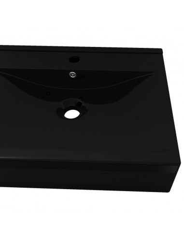 Lavello Bianco in Ceramica di Lusso con Foro Rubinetto 60x46 cm