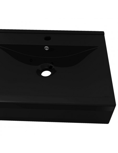 Lavello Bianco in Ceramica di Lusso con Foro Rubinetto 60x46 cm