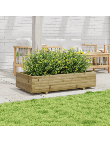 Fioriera da Giardino 110x60x26,5 cm in Legno di Pino Impregnato