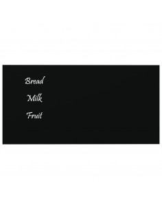 Lavagna Magnetica a Parete Nera 40x20 cm Vetro Temperato 2