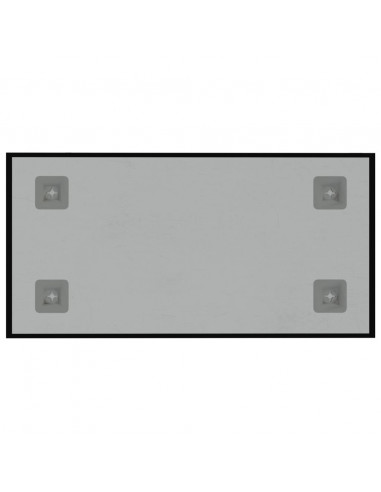 Lavagna Magnetica a Parete Nera 40x20 cm Vetro Temperato