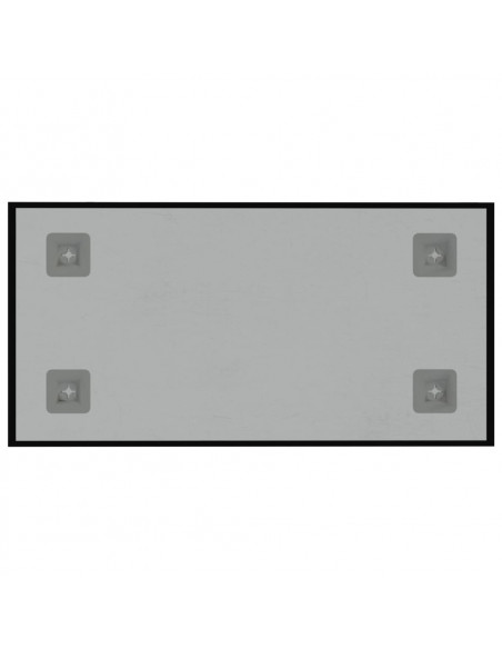 Lavagna Magnetica a Parete Nera 40x20 cm Vetro Temperato