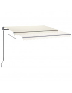 Tenda Automatica con Sensore Vento e LED 400x350 cm Crema 2