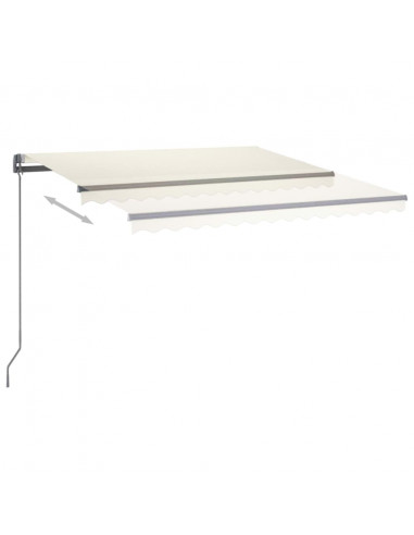 Tenda Automatica con Sensore Vento e LED 400x350 cm Crema