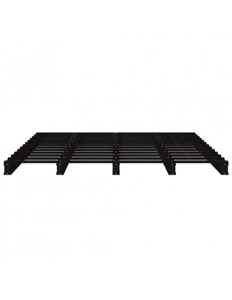 Letto a Pallet Nero 120x190 cm Small Double Legno di Pino