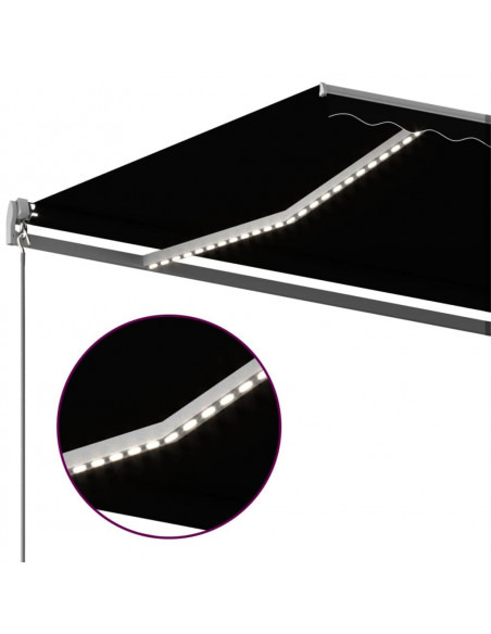 Tenda Automatica con Sensore Vento e LED 400x350 cm Antracite