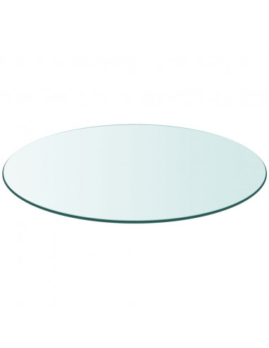 Piano Tavolo Rotondo in Vetro Temperato 800 mm