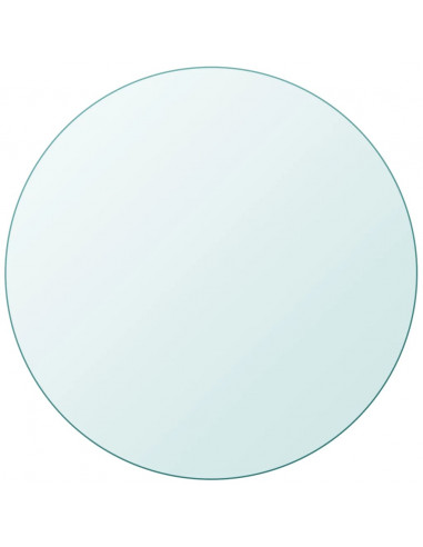 Piano Tavolo in Vetro Temperato Rotondo 900 mm