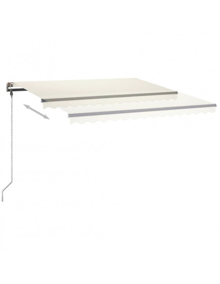 Tenda da Sole Retrattile Manuale LED 450x350 cm Crema