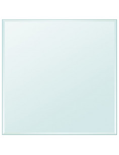 Piano Tavolo in Vetro Temperato Quadrato 700x700 mm 2