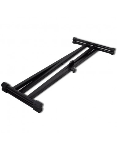 Postazione da Tastiera a Doppio Supporto Regolabile Telaio a X