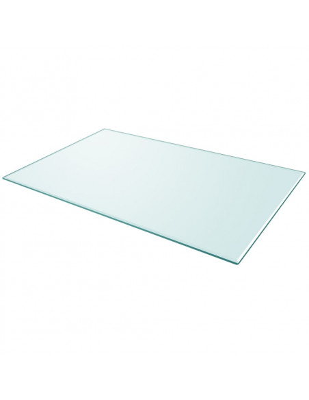 Piano Tavolo Vetro Temperato Rettangolare 1000x620 mm