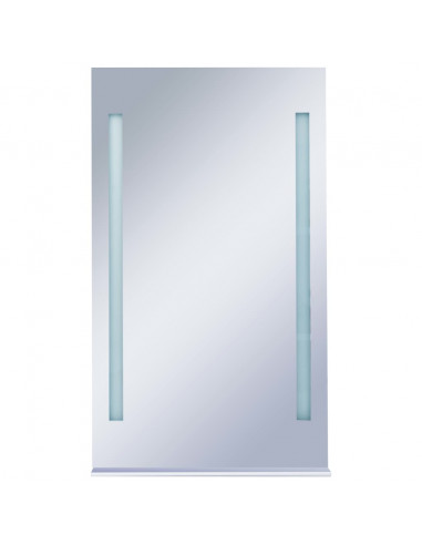 Specchio da Parete a LED per Bagno con Ripiano 60x100 cm