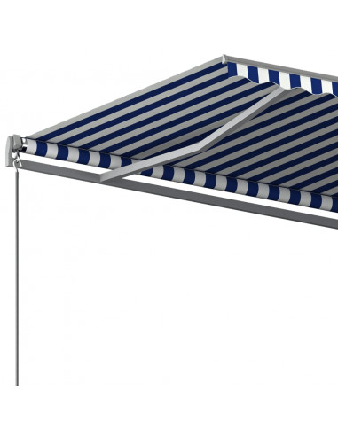 Tenda Retrattile Automatica con Palo 500x350 cm Arancio Marrone