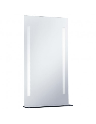 Specchio da Parete a LED per Bagno con Ripiano 60x100 cm