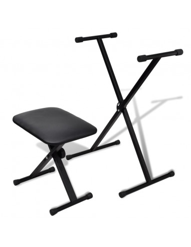 Set con Postazione Regolabile per Tastiera e Seggiolino