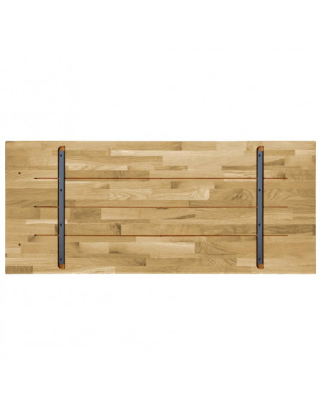 Piano del Tavolo Massello di Rovere Rettangolare 23mm 120x60 cm