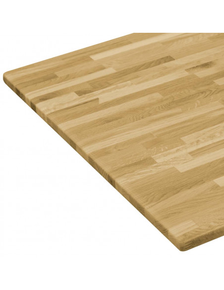 Piano del Tavolo Massello di Rovere Rettangolare 23mm 120x60 cm