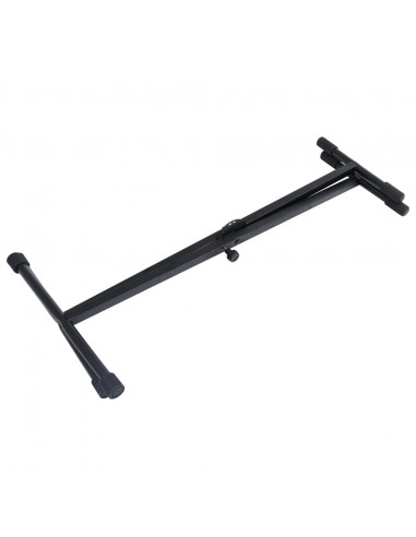 Set Supporto per Tastiera con Sgabello Nero