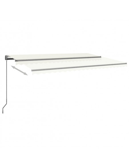 Tenda Automatica con Sensore Vento e LED 500x350 cm Crema