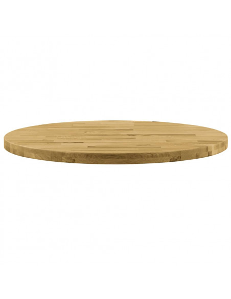 Piano del Tavolo Legno Massello di Rovere Circolare 44mm 400mm