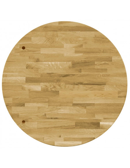 Piano del Tavolo Legno Massello di Rovere Circolare 44mm 400mm