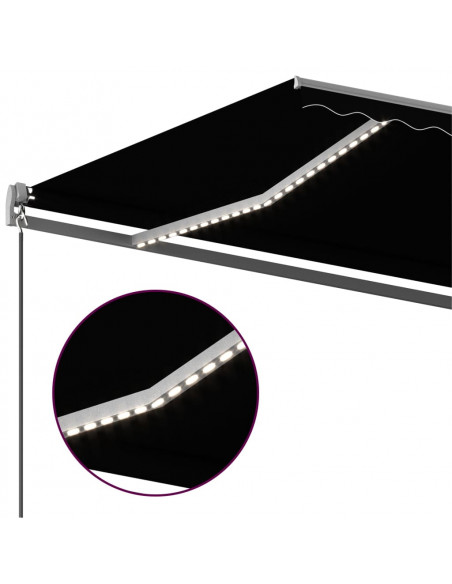 Tenda Automatica con Sensore Vento e LED 500x350 cm Antracite