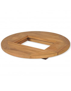 Piano Tavolo per Cassa di Birra in Legno di Teak 70 cm 2