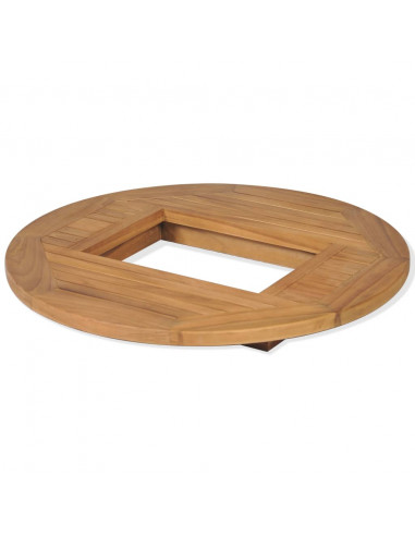 Piano Tavolo per Cassa di Birra in Legno di Teak 70 cm