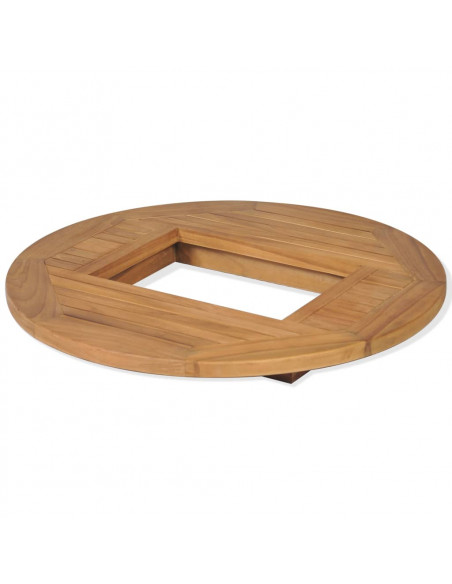 Piano Tavolo per Cassa di Birra in Legno di Teak 70 cm