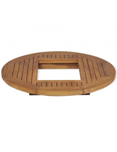 Piano Tavolo per Cassa di Birra in Legno di Teak 70 cm