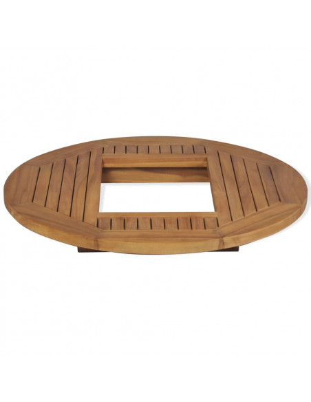 Piano Tavolo per Cassa di Birra in Legno di Teak 70 cm
