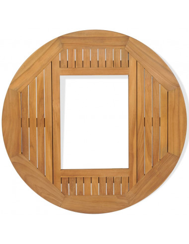 Piano Tavolo per Cassa di Birra in Legno di Teak 70 cm