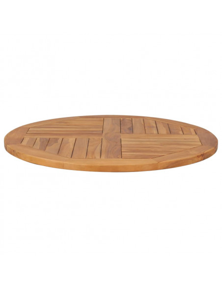Piano Tavolo in Legno Massello di Teak Rotondo 2,5 cm 80 cm