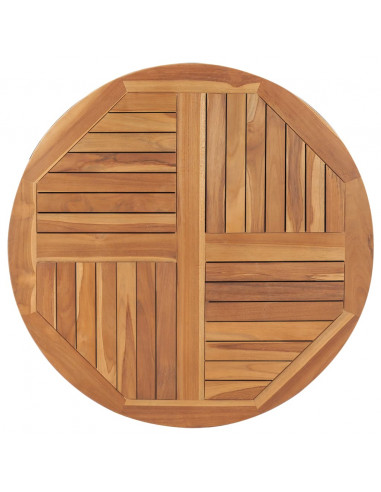 Piano Tavolo in Legno Massello di Teak Rotondo 2,5 cm 90 cm