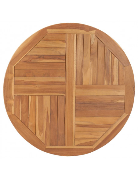 Piano Tavolo in Legno Massello di Teak Rotondo 2,5 cm 90 cm