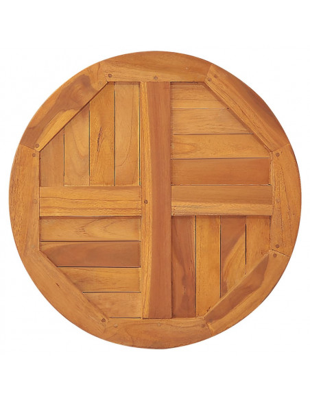 Piano Tavolo in Legno Massello di Teak Rotondo 2,5 cm 90 cm