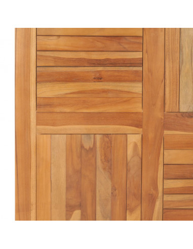 Piano del Tavolo Legno Massello di Teak Quadrato 90x90x2,5 cm
